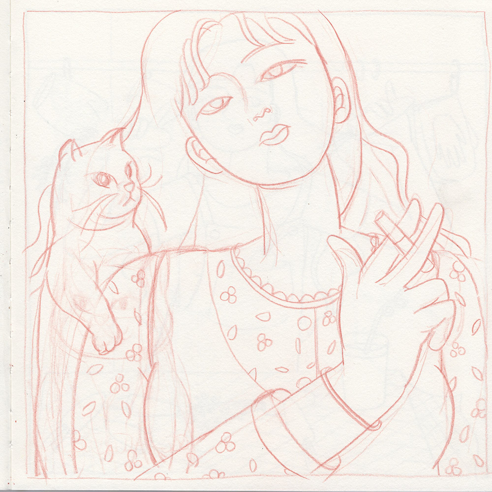 [17dhj015] untitled_2017_Oil pencil on paper_21×21(cm).jpg